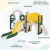 7-in-1 Kids Slide And Swing Set, Toddler Freestanding Slide Playset With Basketball Hoop, Climbing Frame And Telescope,yellow - 3 of 4