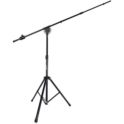 LyxPro SMT-1 Professional Microphone Stand Heavy Duty 93” Studio Overhead Boom Stand 76” Extra Long Telescoping Arm Mount, Foldable Tripod Legs & Adjustable Counterweight