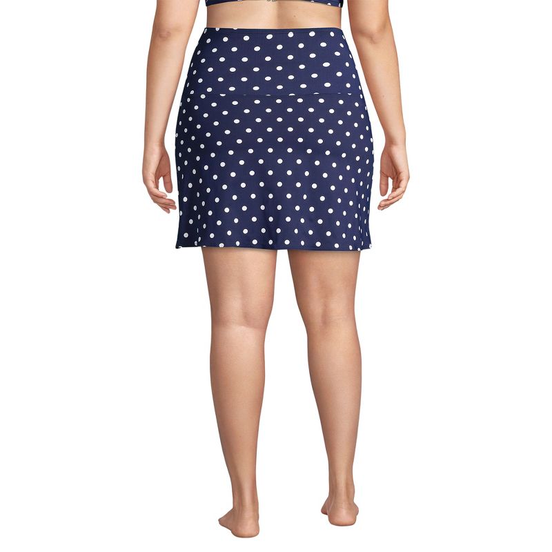 Lands' End Women's Tummy Control Ultra High Waisted Modest Swim Skirt Swim Bottoms, 2 of 7