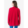 Roaman's Women's Plus Size Handkerchief Hem Pointelle Cardigan Sweater - 3 of 4