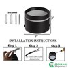 Quickway Imports 15W Surface-Mounted LED Cylinder Downlight Modern 4000K White Spotlight Black Aluminum Frame - 4 of 4