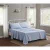 The Farmhouse by Rachel Ashwell King 4pc Washed Cotton Sheet Set Blue: 200 Thread Count, Includes 2 Pillowcases & Fitted Sheet - image 3 of 3