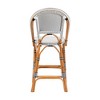 bali & pari Genica Two Tone Weaving and Natural Rattan Bar Stool Black/White - 3 of 4