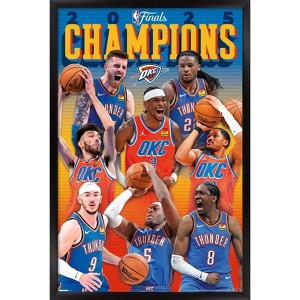 Trends International NBA Oklahoma City Thunder - 2025 NBA Finals Champions Framed Wall Poster Prints - 1 of 4