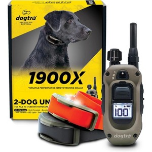 Dogtra 1900X 2-Dog E-Collar: 3/4 Mile Range, 35 lbs+, LED, 100 Levels Control for Stubborn Dogs, Waterproof, Boost, Vibrate, Safety Lock & Tone. - 1 of 4