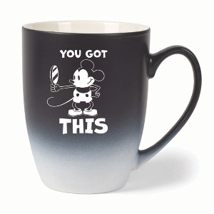 Elanze Designs You Got This Two Toned Ombre Matte 10 ounce New Bone China Coffee Tea Cup Mug, Black and White - 1 of 4