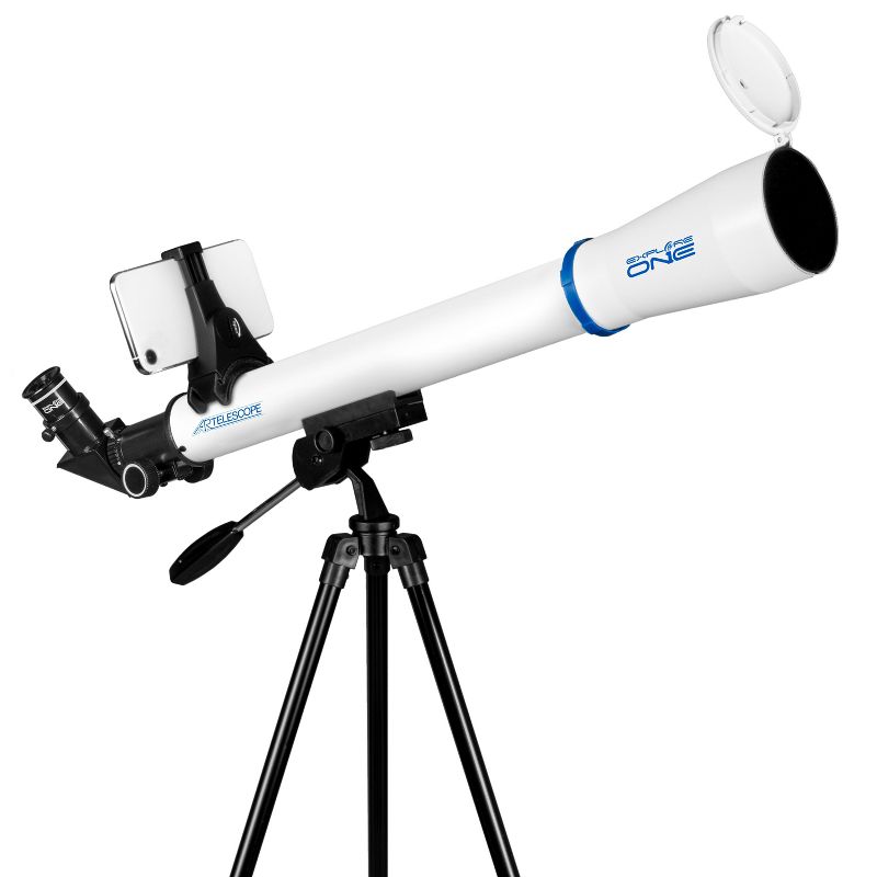 Explore One STARAPP - 50mm Refractor Telescope w/ Panhandle Mount and Astronomy APP, 1 of 9