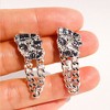 Anna-Kaci Women's Meteor Chain Drop Earrings - Edgy Statement Jewelry - 3 of 4