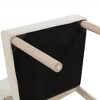 Asian Hardwood Side Chair (Set of 2) with Upholstered Seat, Ergonomic Sculpted Back, Kiln-Dried Frame, Solid Wood Legs and 250 lb Capacity - 3 of 4