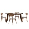 5-Piece Dining Set with Kitchen Table and 4 Upholstered Chairs - 2 of 4