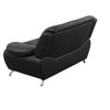 DOMETOUR Modern Faux Leather Loveseat - Living Room Sofa Black - 4 of 4