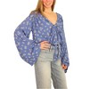 Free People Womens Forties Feel Floral Bodysuit Jumpsuit, Blue, X-Small - 2 of 4