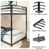 NicBex Square Twin Over Full Bunk Bed with Safety Vent Board Guardrail,Twin Loft Bed with Built-In Ladder,Low Profile Bunk Beds for Bedroom,Black - 4 of 4