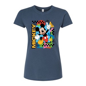 Women's - Disney - Mickey 90s Nostalgia Juniors Fitted Graphic T-Shirt - 1 of 3