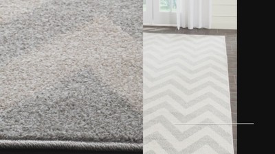 Navy & Beige Hand-Knotted Stripe Synthetic 7' Round Rug