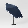 9.7' x 9.7' DuraSeason Fabric™ Scalloped Patio Umbrella Navy - Black Pole - Opalhouse™ - image 3 of 4