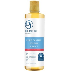 Dr. Jacobs Naturals Plant-Based Rich Castile Body Wash for Baby Eczema - NEA certified - Hypoallergenic- Dermatologist Tested - 1 of 2