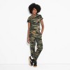 Women's Camo Print "Princess" Short Sleeve Graphic Baby T-Shirt - Green - 3 of 3