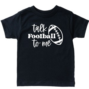 The Juniper Shop Talk Football To Me Ball Toddler Short Sleeve Tee - 1 of 4