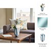 Modern Decorative Vase - Handcrafted Glass with Curved Silhouette - Decorative Accent for Home, Office, Bedroom, or Living Room Decor - Blue - 3 of 4