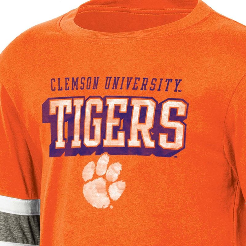 NCAA Clemson Tigers Boys&#39; Long Sleeve T-Shirt, 3 of 4