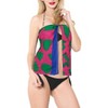 LA LEELA Women's Beach Wrap Bikini Swimwear Cover up Bathing suit Summer Wraps Swimsuit Sarong Skirts for Women One Size Short Multicolored - 3 of 4