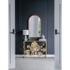Gold Console Table with Mirrored Glass Top, Modern Entryway Table for Living Room & Foyer - 3 of 4