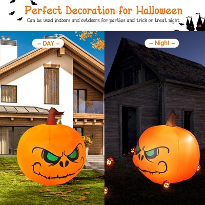 4 ft Orange Inflatable Halloween Pumpkin with LED Light