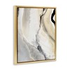 Stupell Industries Abstract Paint Strokes Fluid Beige Movement Floating Frame Canvas Art, Gold, 17" x 21" - 2 of 4