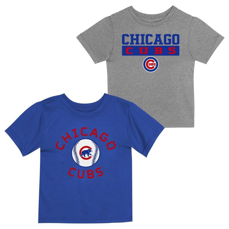 MLB Chicago Cubs Toddler Boys&#39; 2pk T-Shirt, 1 of 4