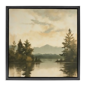 Stupell Industries Soft Beige Mountain Scenery, 18" x 18" - 1 of 4