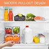 Sorbus 2 Medium & 4 Small Clear Stackable Pull-Out Refrigerator Drawers with Handles - for Kitchen, Freezer, Fridge, & More - 3 of 4