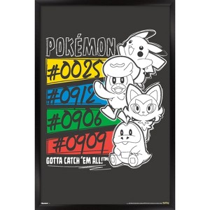 Trends International Pokémon: Expressive Doodle - Group Framed Wall Poster Prints - 1 of 4