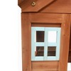 KWPZQEB Outdoor Game House for Kids, All Wooden Playhouse with 2 Windows & Flowerpot Holder, Cute Half-Open Door & Side Serving Station for Backyard - 4 of 4