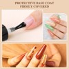 YEVYO Gel No Wipe Top Coat & Base Coat Set On Acrylic False Nail Kits - 2 Pcs - 10 ML - 4 of 4