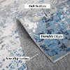 Modern Abstract Runner Rug – Washable, Non-Slip, Low Pile, Foldable Kitchen, Hallway, Laundry Carpet Runners, Contemporary - 3 of 4