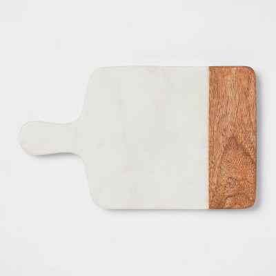 10&#34; x 6&#34; Marble and Wood Serving Board - Threshold&#8482;