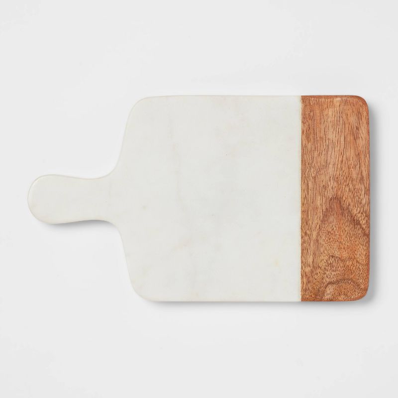 10&#34; x 6&#34; Marble and Wood Serving Board - Threshold&#8482;, 4 of 11