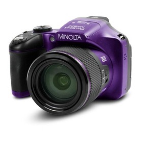 Minolta Pro Shot 20 Mega Pixel HD Digital Camera with 67x Optical Zoom, Full 1080p HD Video & 16GB SD Card (Purple) - 1 of 4