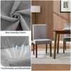 Upholstered Dining Chairs Set of 2, Modern Fabric Kitchen Side Chairs with Sturdy Wood Legs, Parsons Design - 4 of 4