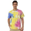 Lars Amadeus Men's Summer Tie-Dye Design Tee Short Sleeves Hip Hop Printed T-Shirt - 2 of 4