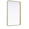 Elegant Lighting Contour Metal Rectangle Mirror 28x42 in Brass - 4 of 4