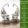 Plant Shelf with Grow Light & Wheels, Tall Plant Stand Indoor, 6 Tiered Large Metal Shelf Half-Moon Shape - 4 of 4