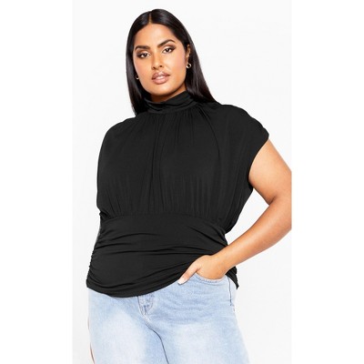 Women's Plus Size Kay Top - black | CITY CHIC