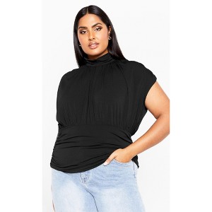Women's Plus Size Kay Top - black | CITY CHIC - 1 of 4