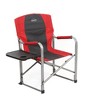 Kamp-Rite Foldable Oversized Padded Lightweight Director's Lawn Chair w/Side Table and Cupholder, Red (2 Pack) - 3 of 4