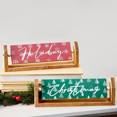 The Lakeside Collection Spinning Double-Sided Signs - Red