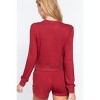 Slickblue Crew Neck Slub Terry Top, Long Sleeves, Casual Relaxed Fit, Light Heather Grey, S - 4 of 4