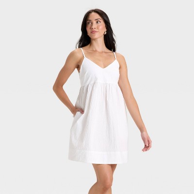 Women's Seersucker Mini Dress - A New Day™