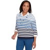 Alfred Dunner Women's Ombre Stripe Two In One Sweater - 3 of 4